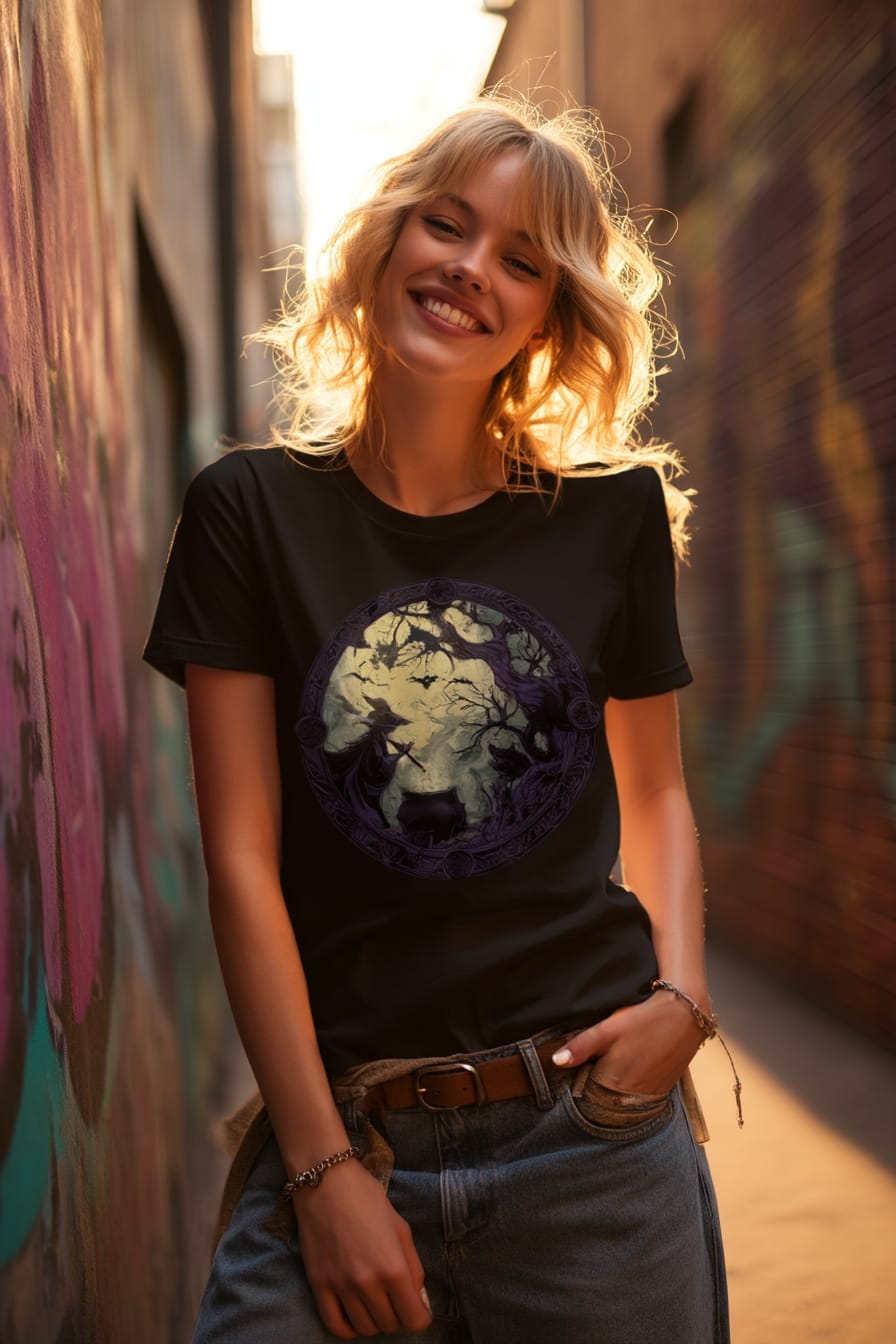 All Hallows' Eve Essentials - Unisex t-shirt - Witch and the Tree