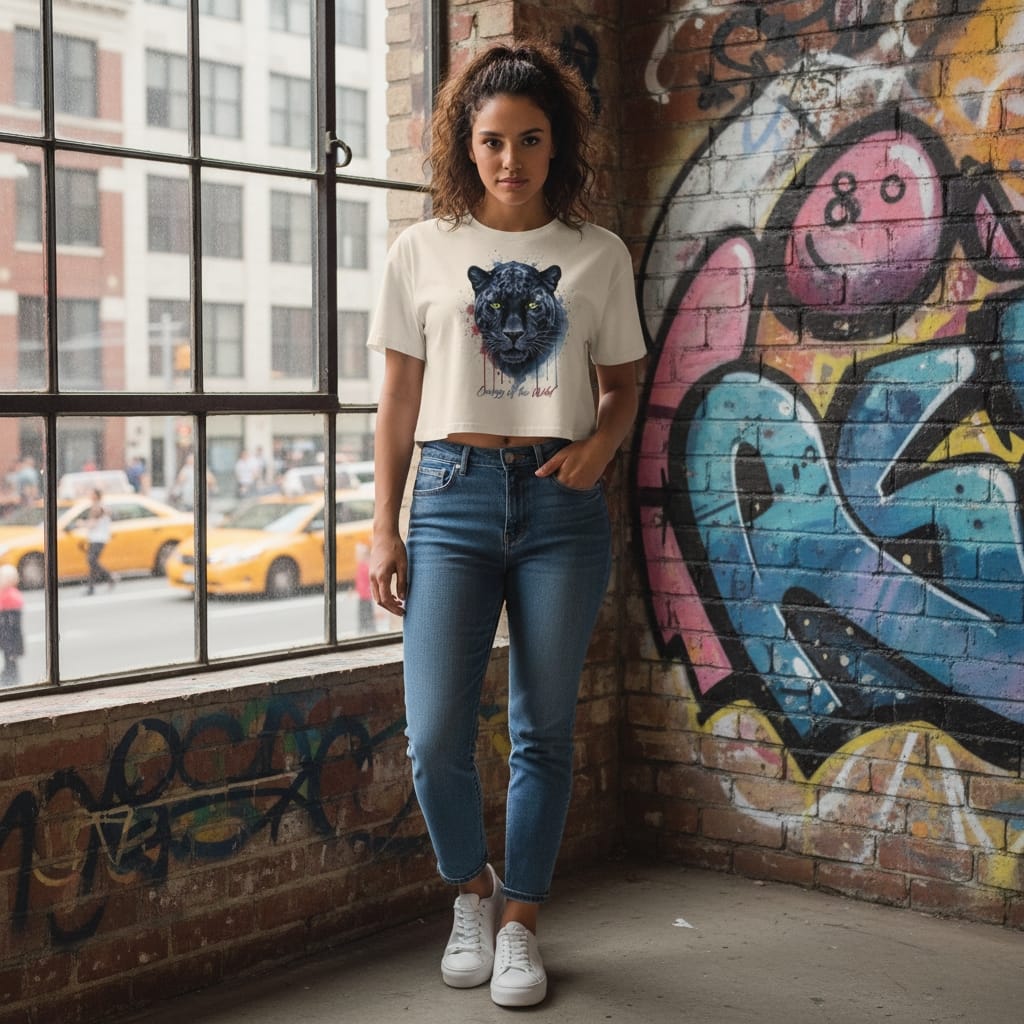 Women's Crop Top - Premium Combed Cotton Relaxed Fit