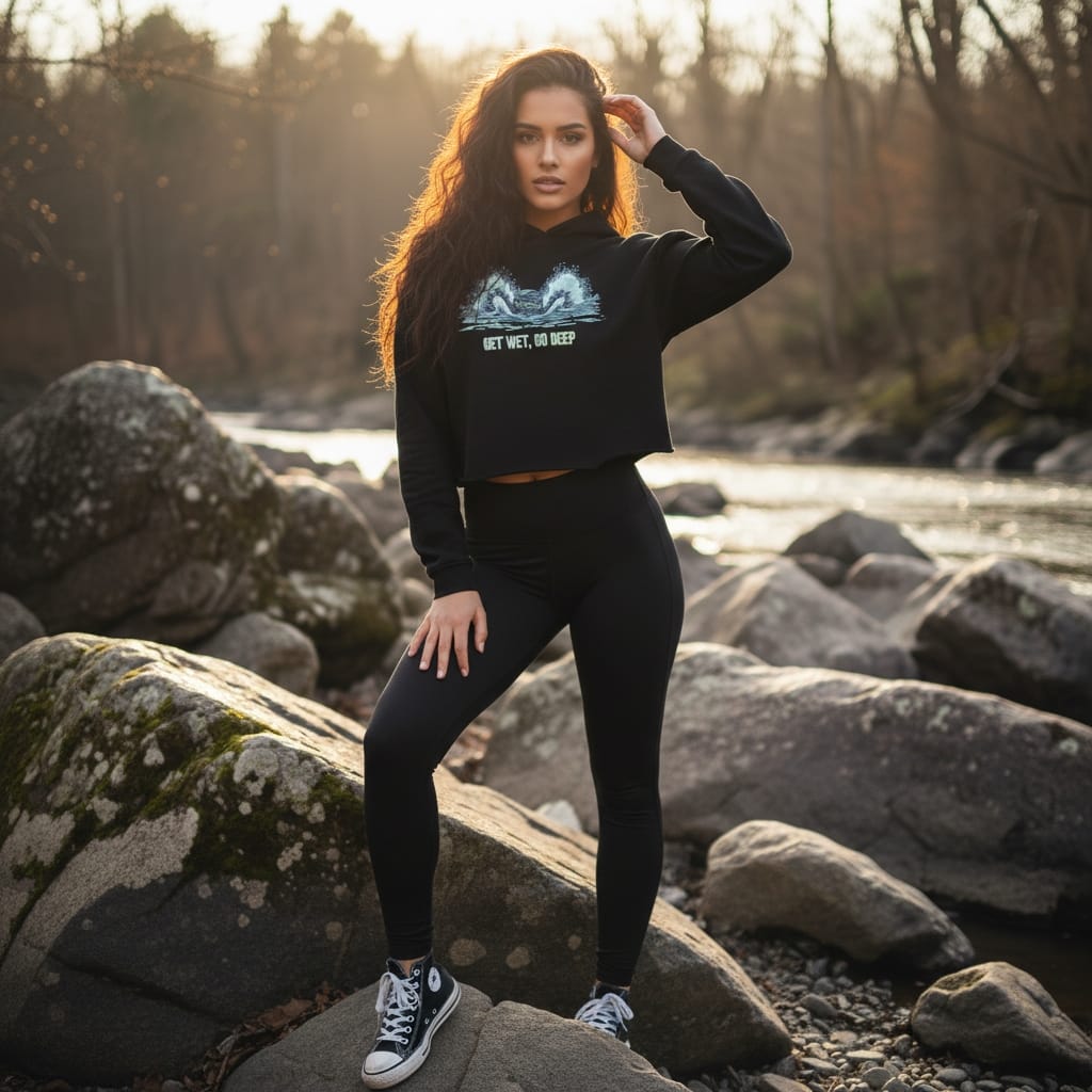 Women's Crop Hoodie - Stylish Cropped Sweatshirt