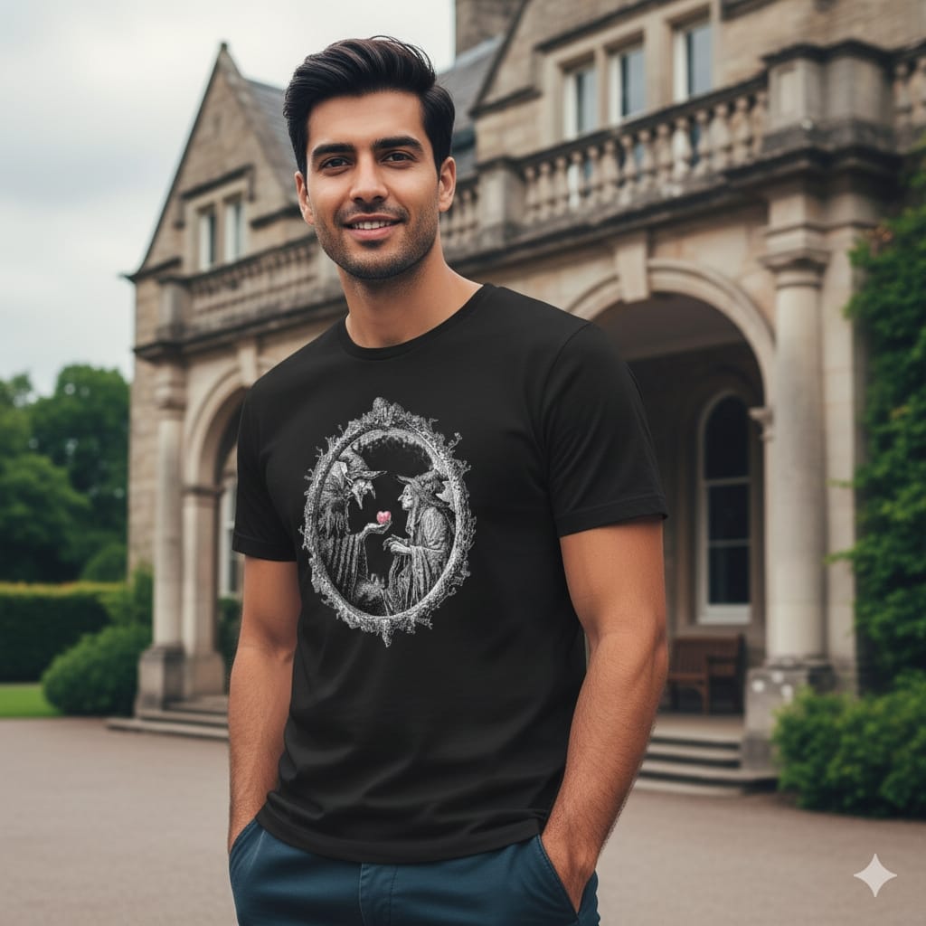 All Hallows' Eve Essentials - Unisex t-shirt - A witch and A Vampire