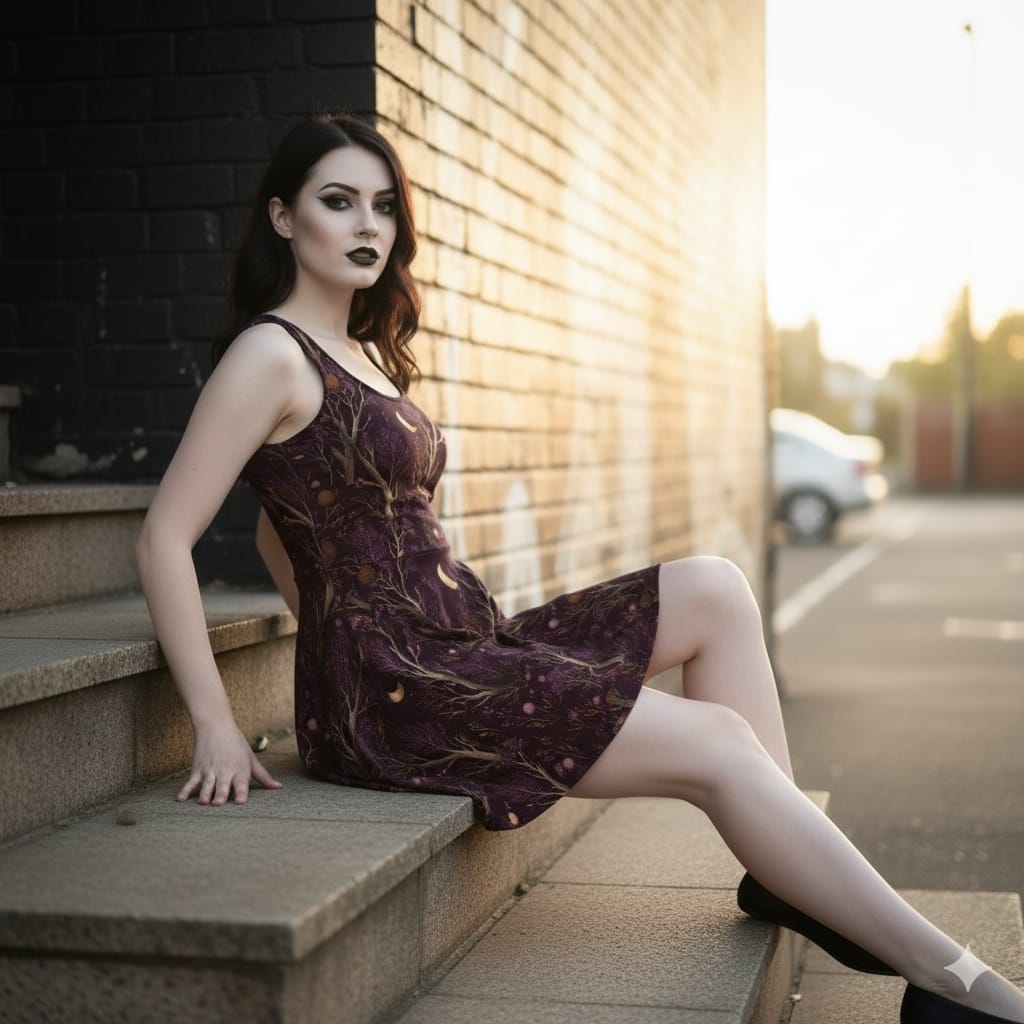 Witching Hour Threads - Midi Skater Dress - Halloween