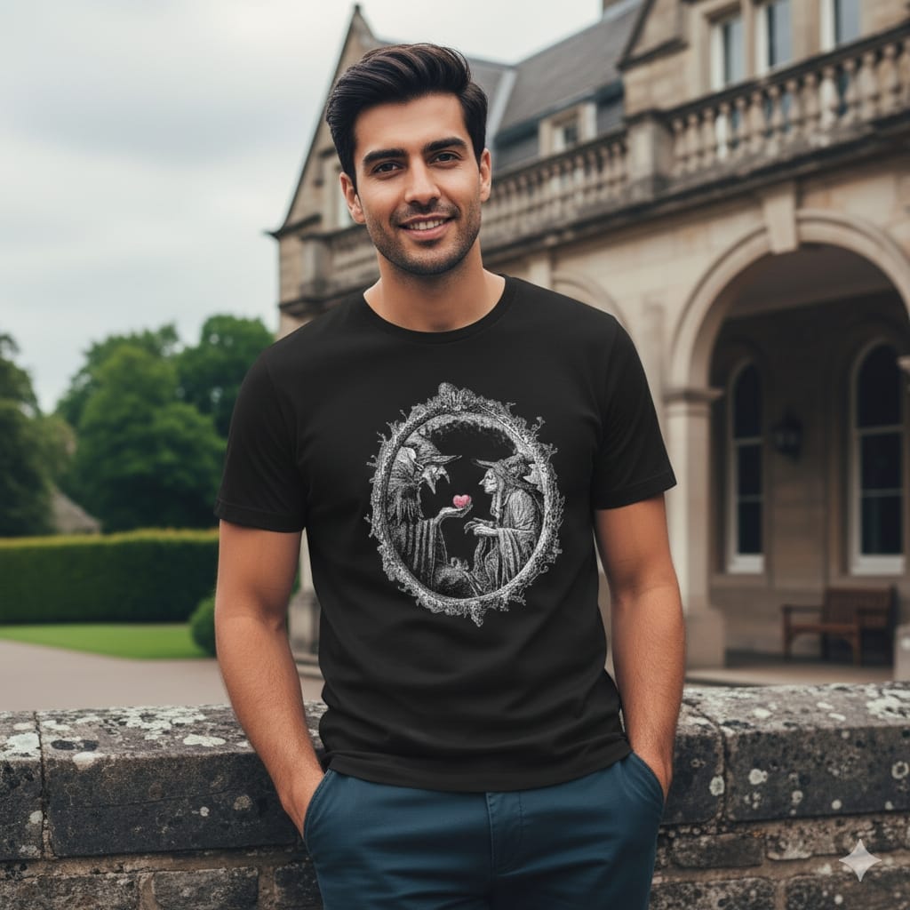 All Hallows' Eve Essentials - Unisex t-shirt - A witch and A Vampire