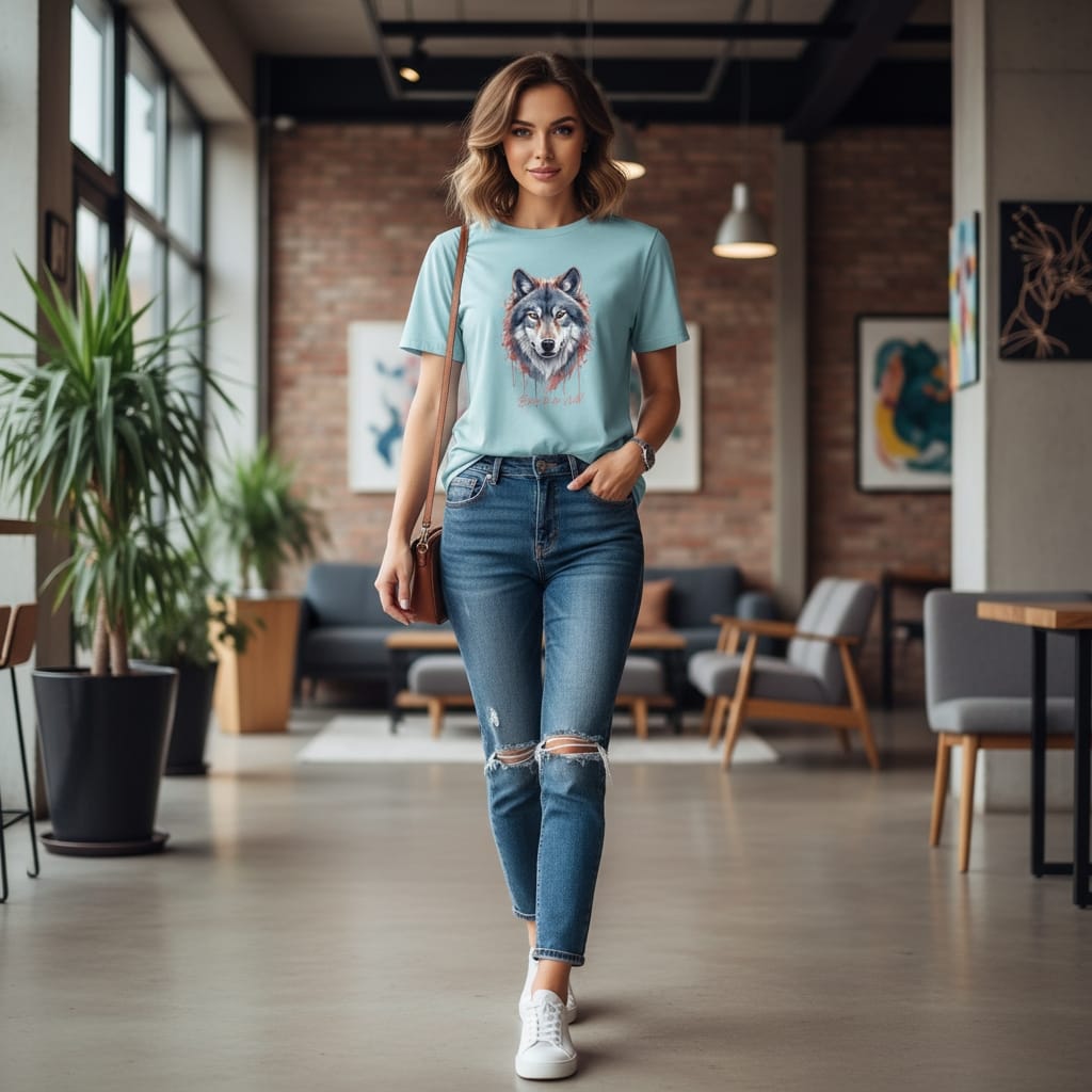 Women's Relaxed Fit T-Shirt - Premium Combed Cotton