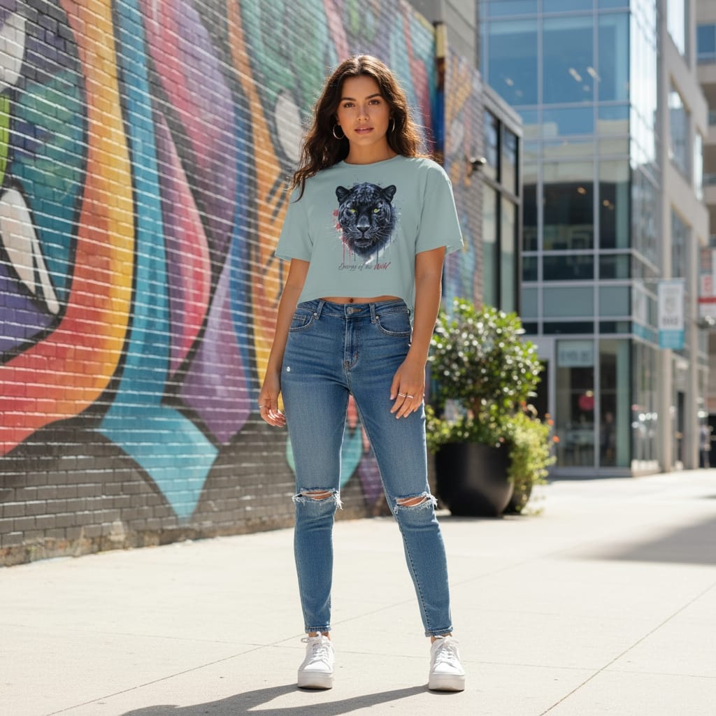 Women's Crop Top - Premium Combed Cotton Relaxed Fit