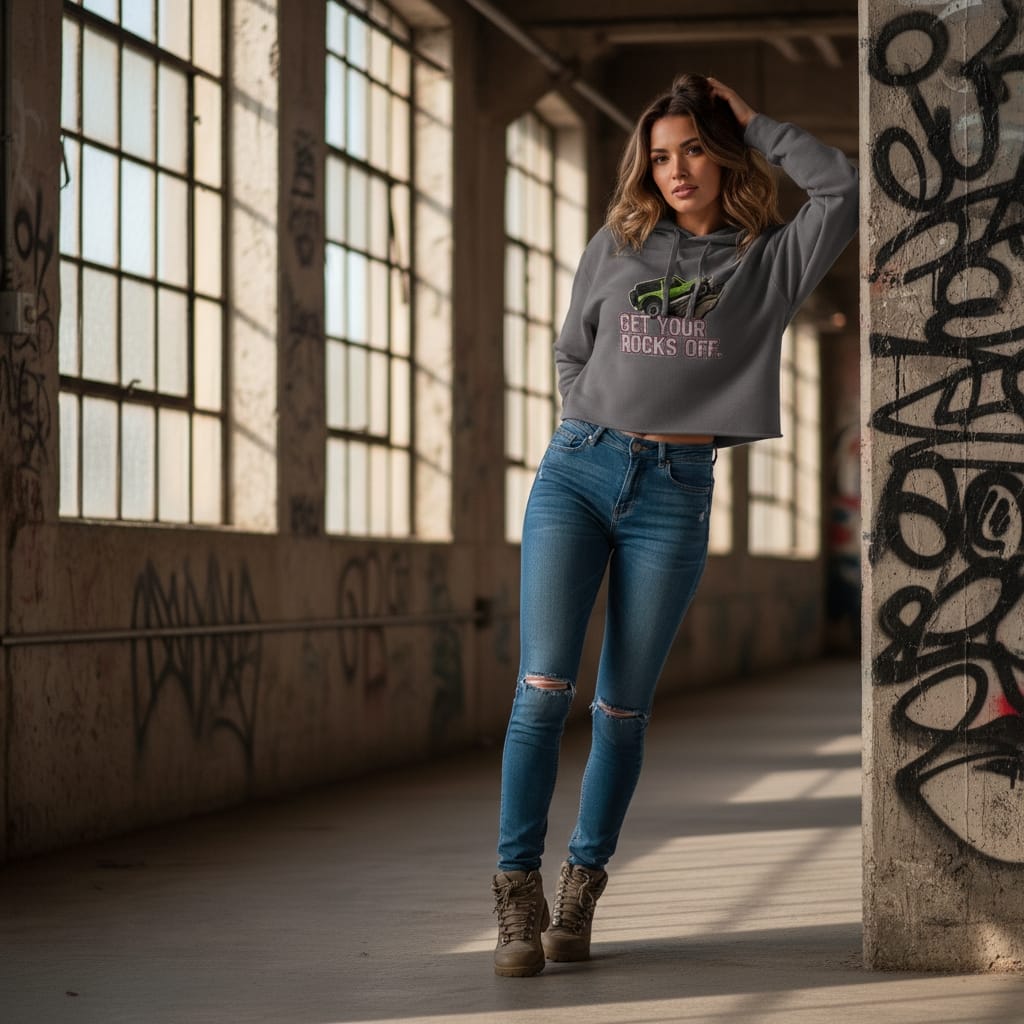 Women's Crop Hoodie - Stylish Cropped Sweatshirt