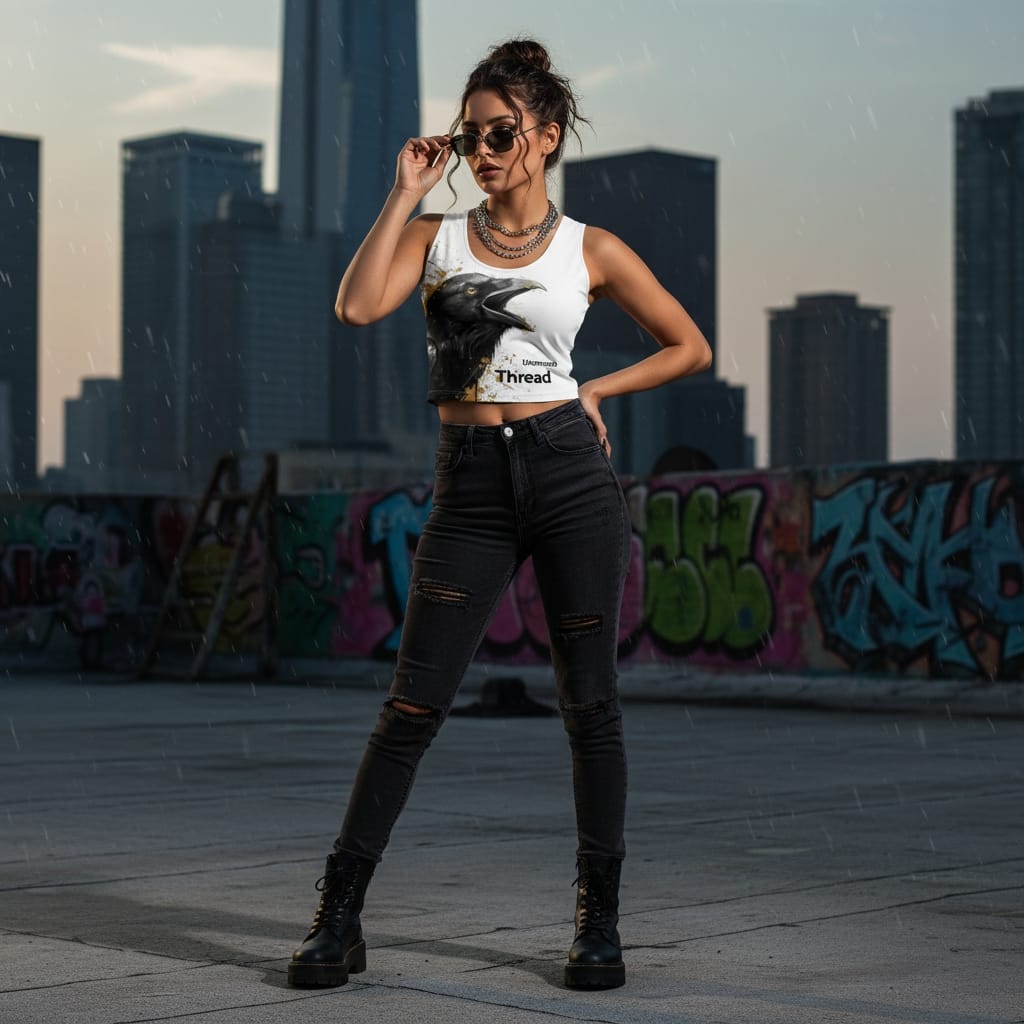 Women's All-Over Print Crop Top - Recycled Polyester Activewear