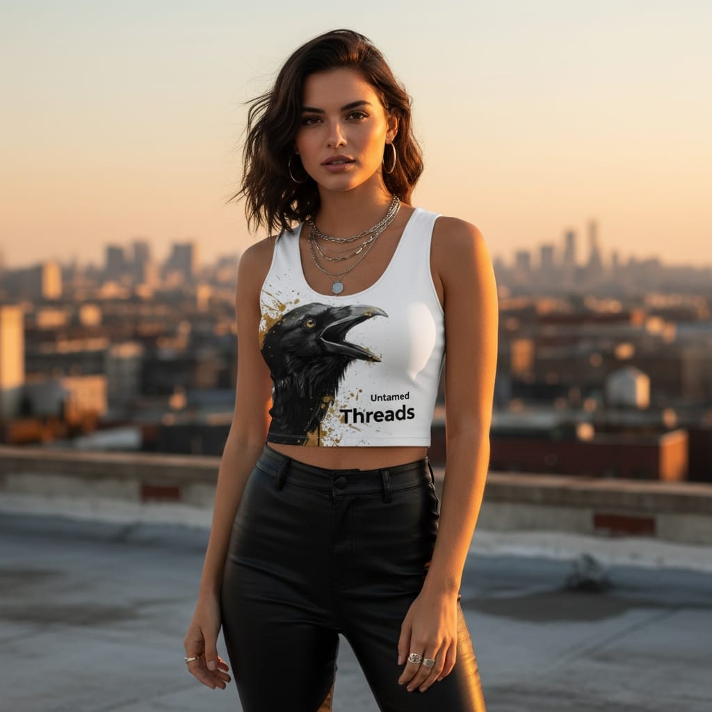 Women's All-Over Print Crop Top - Recycled Polyester Activewear