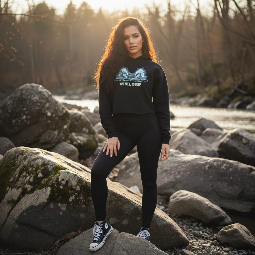 Women's Crop Hoodie - Stylish Cropped Sweatshirt