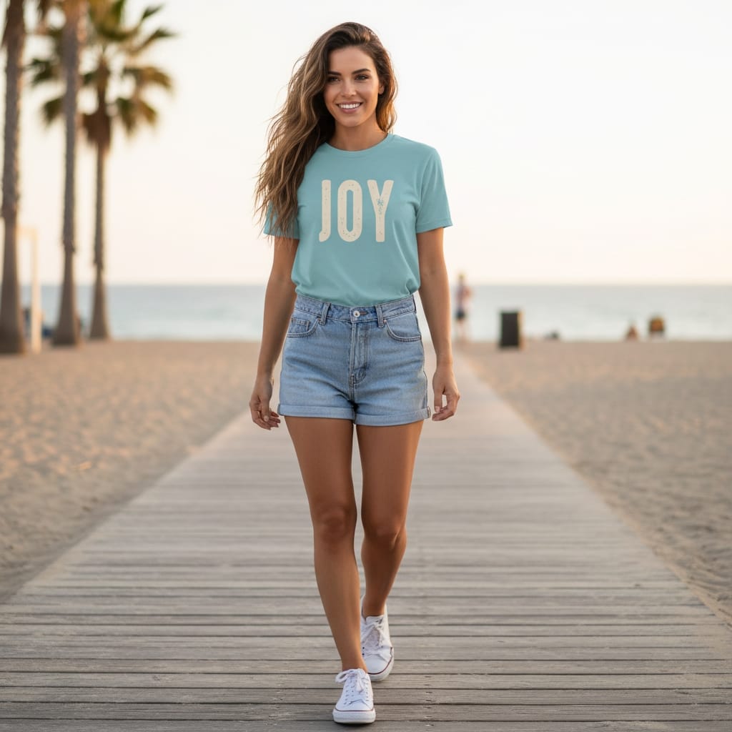 Women's Relaxed Cotton T-Shirt - Soft & Breathable Everyday Tee