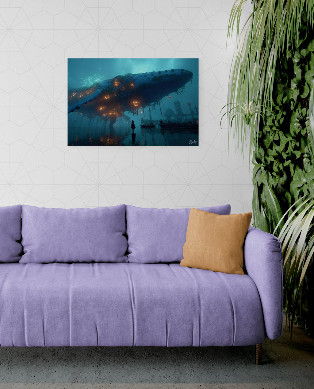 Flying Whales - Matte Paper Poster