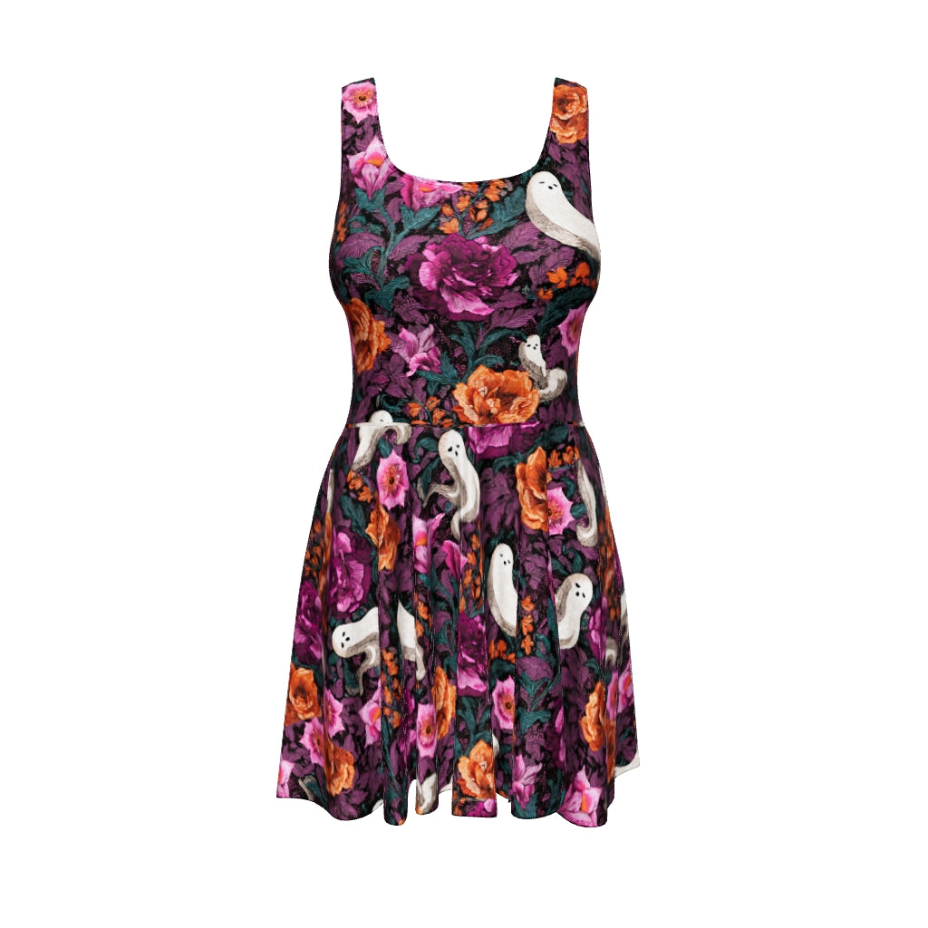 Skater Dress - Ghosts and Flowers
