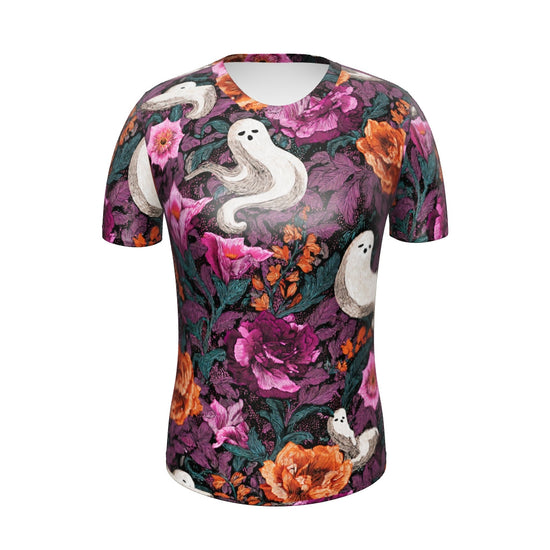 Women's Crew Neck T-shirt - Ghosts and Flowers